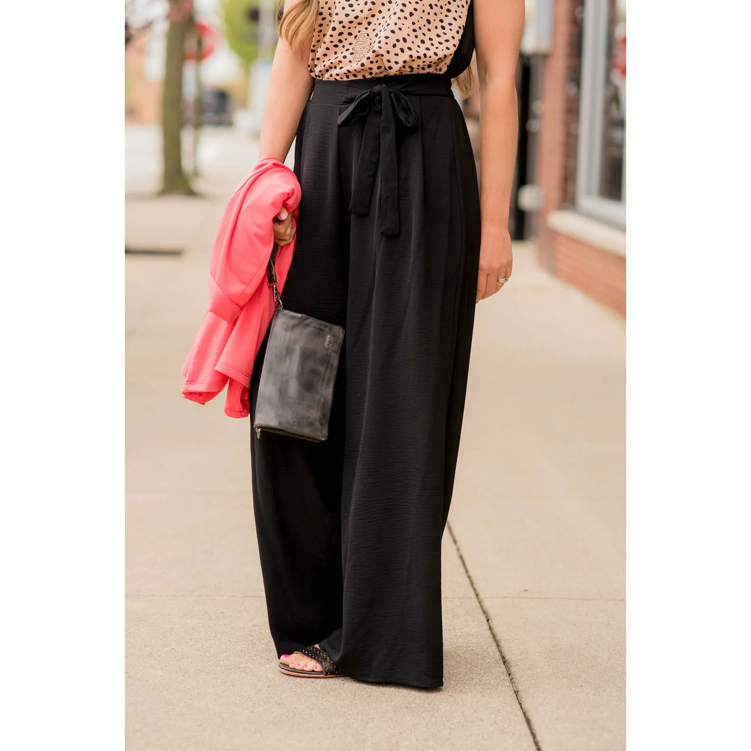 Wide Leg Tie Pants