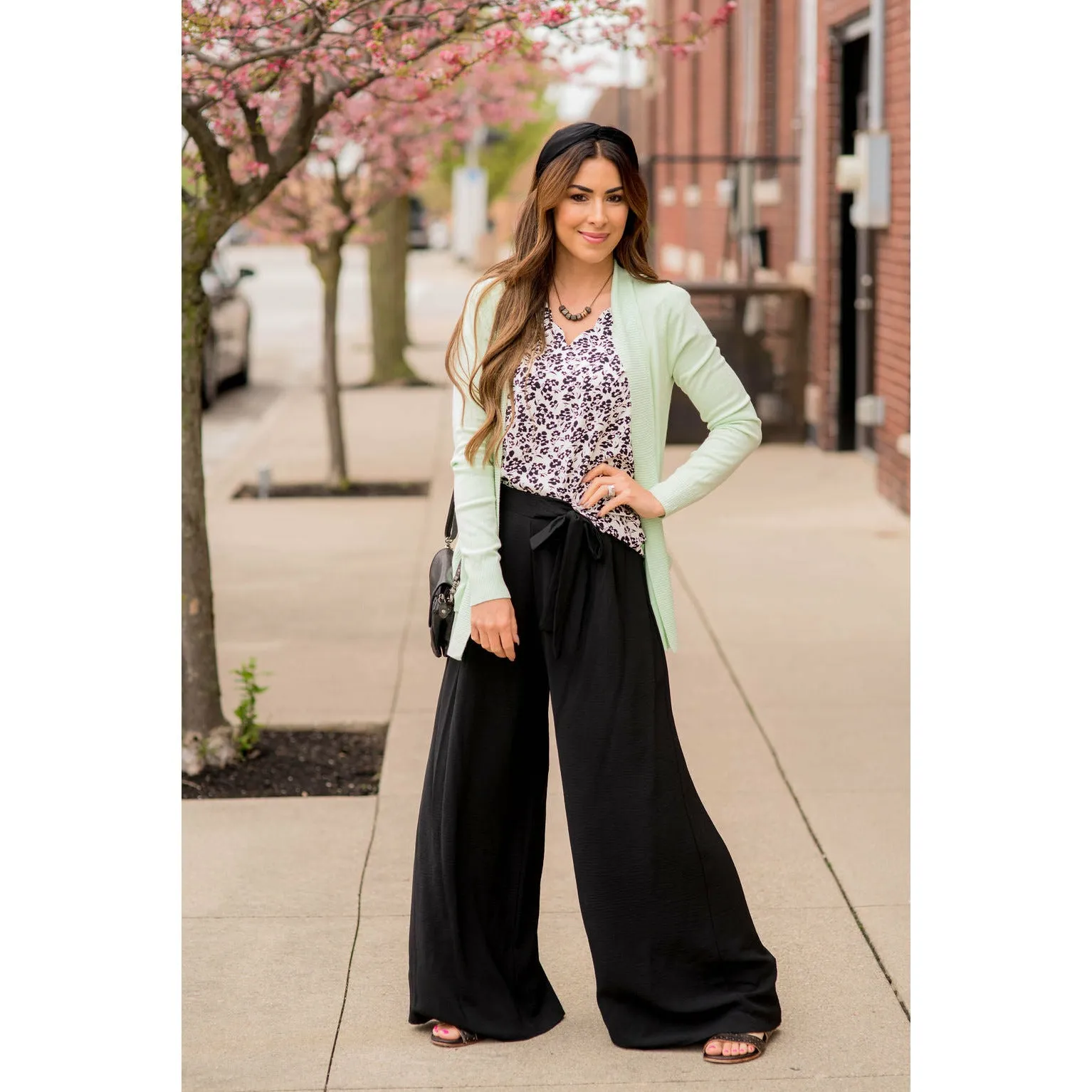 Wide Leg Tie Pants