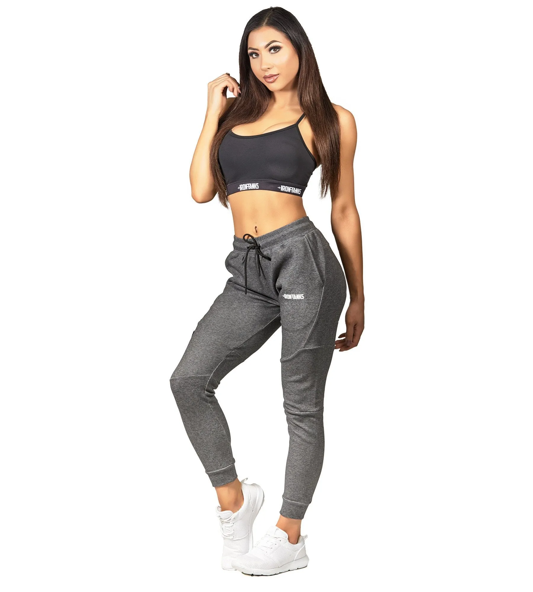 Womens Fusion Gym Pants - Carbon Grey