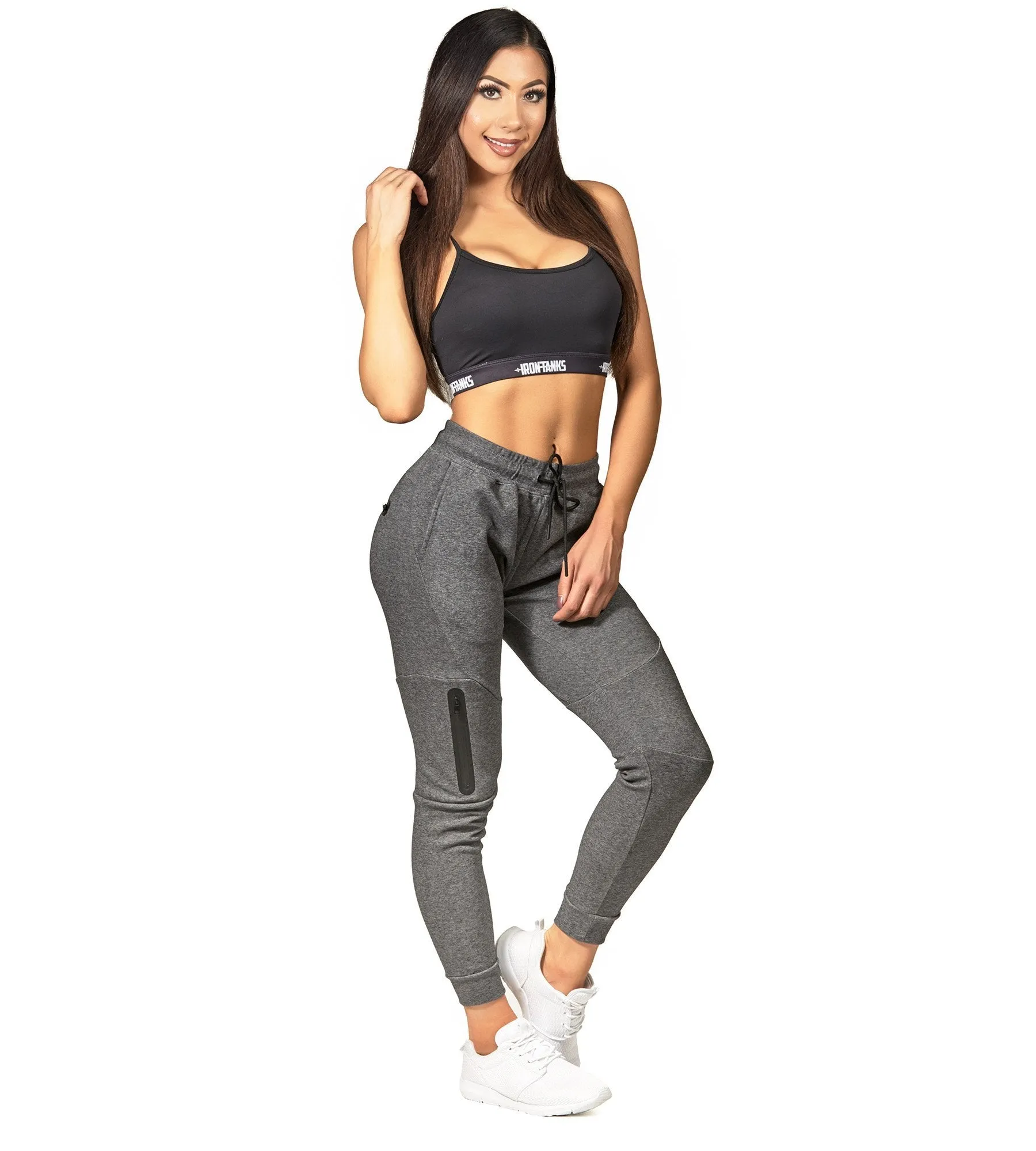 Womens Fusion Gym Pants - Carbon Grey