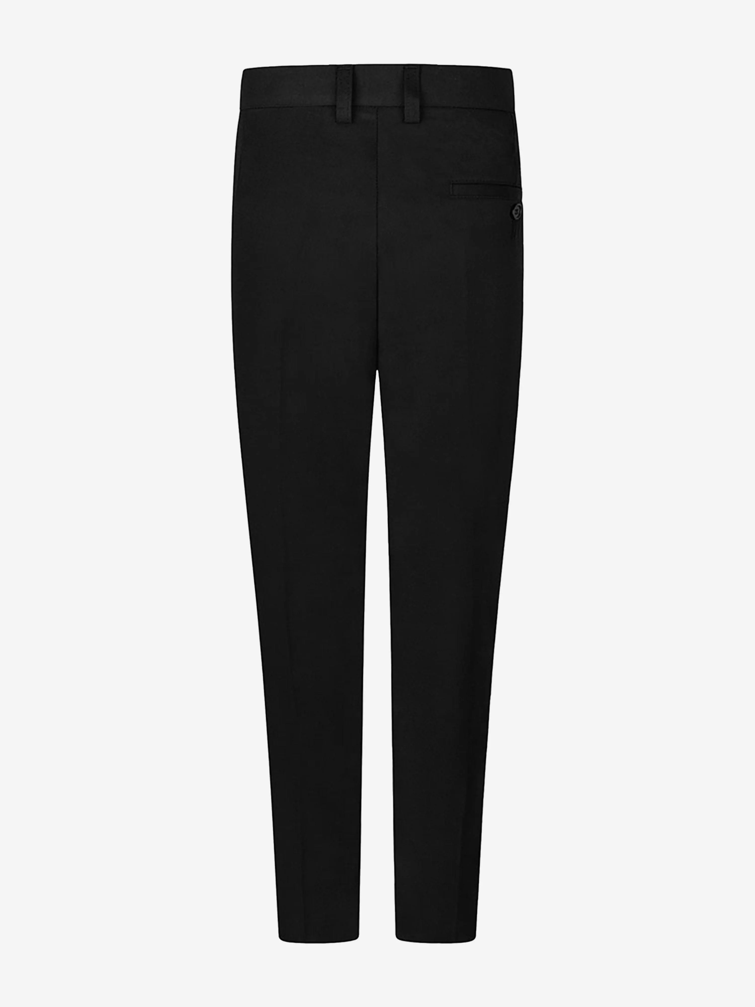 Zeco Boys School Slim Fit Long Leg Trousers in Black