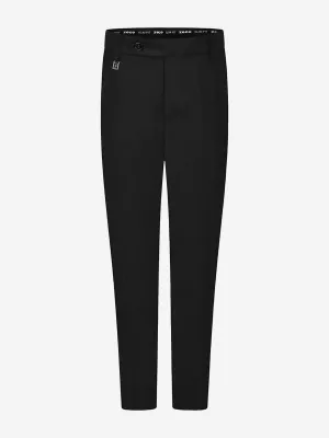 Zeco Boys School Slim Fit Long Leg Trousers in Black